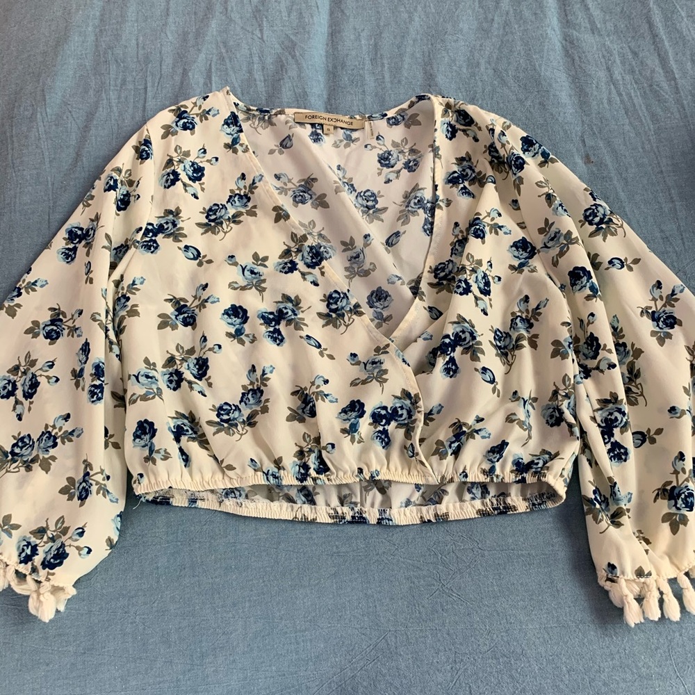 Floral V neck Blouse